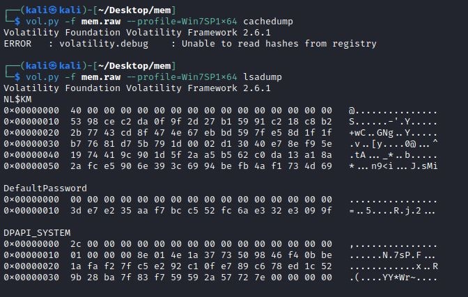 Cachedump LSA Dump